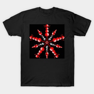 Red grey spheres T-Shirt